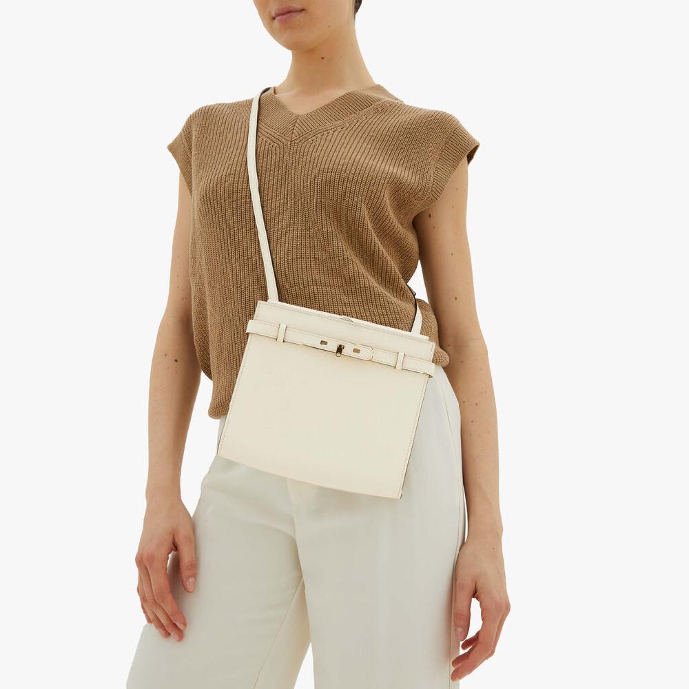 Valextra Borsa a tracolla Mini in Pelle Bianca | Valextra Brera Italy