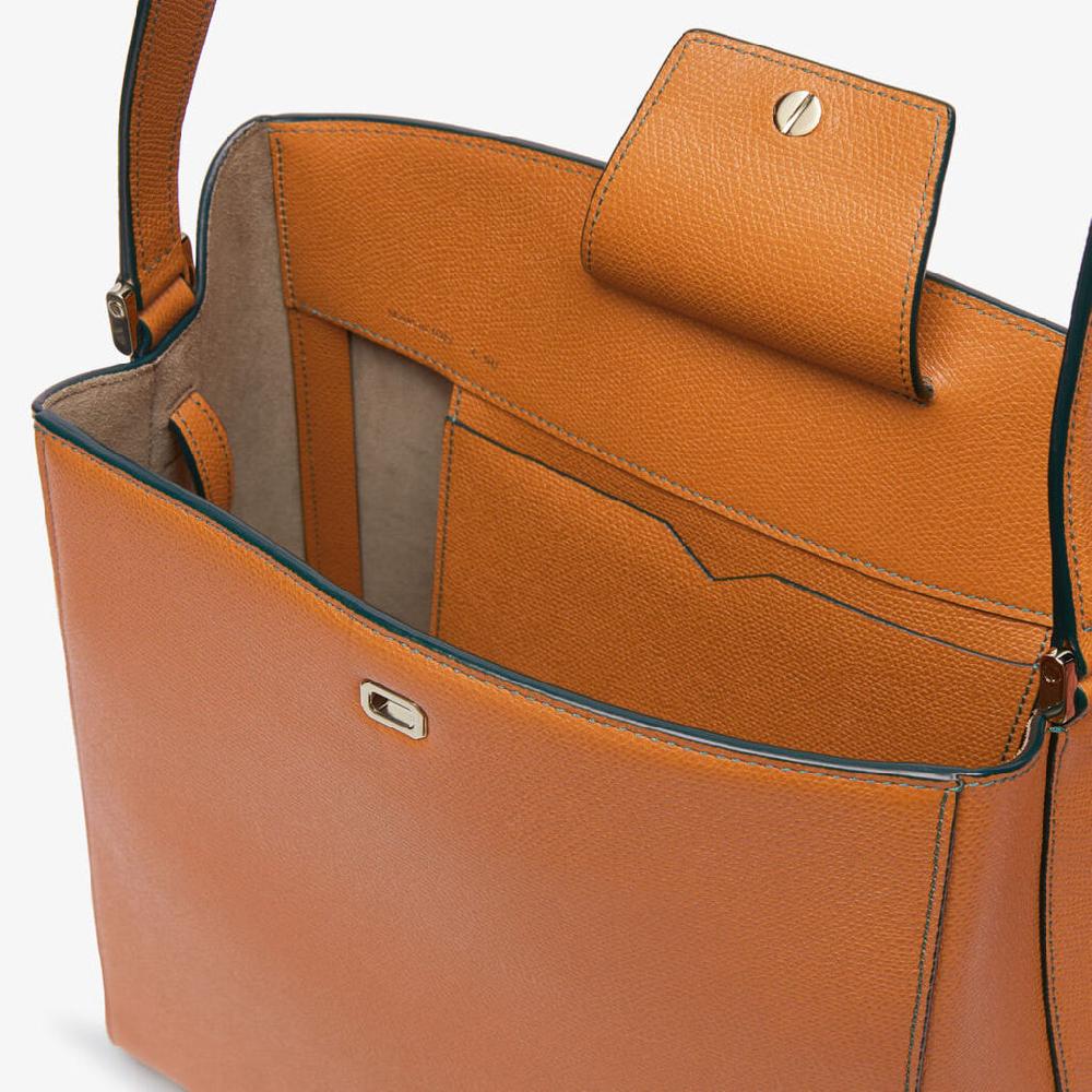 Valextra Borsa a spalla da Donna in Pelle Marrone | Valextra Brera Italia