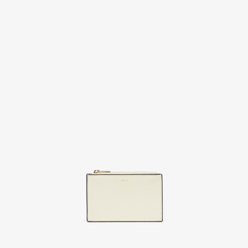 Valextra Porta carte raffinato in Pelle Bianca con zip | Valextra Vendita