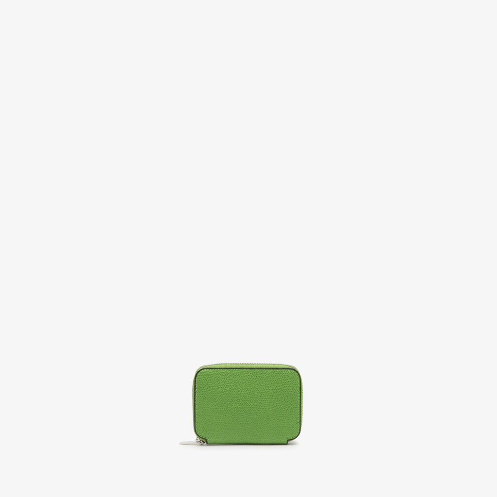 Valextra Portacarte da Donna in Pelle Verde | Valextra Zip Around Spedizione Gratuita
