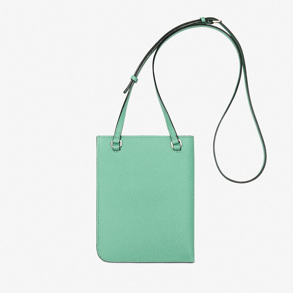 Valextra Portadocumenti a tracolla in Pelle Verde menta | Valextra Soft Offerte esclusive