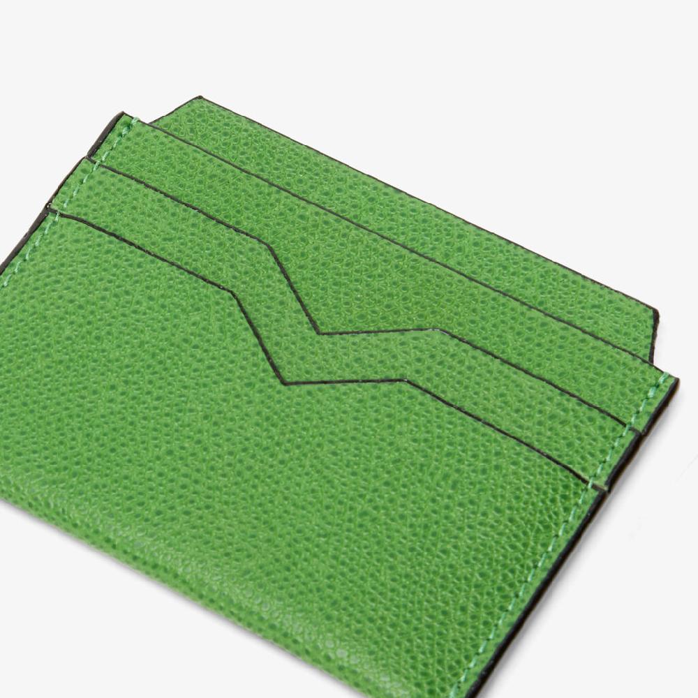 Valextra Portacarte elegante e compatto in Pelle Verde | Valextra Grandi sconti
