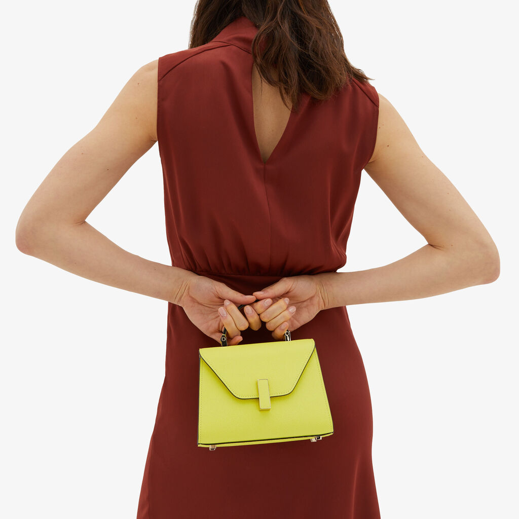 Valextra Borsa a tracolla da Donna in Pelle di Lusso Gialla | Valextra Iside Prezzo basso
