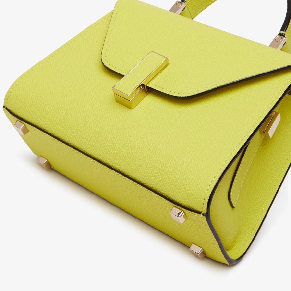 Valextra Borsa a tracolla da Donna in Pelle di Lusso Gialla | Valextra Iside Prezzo basso