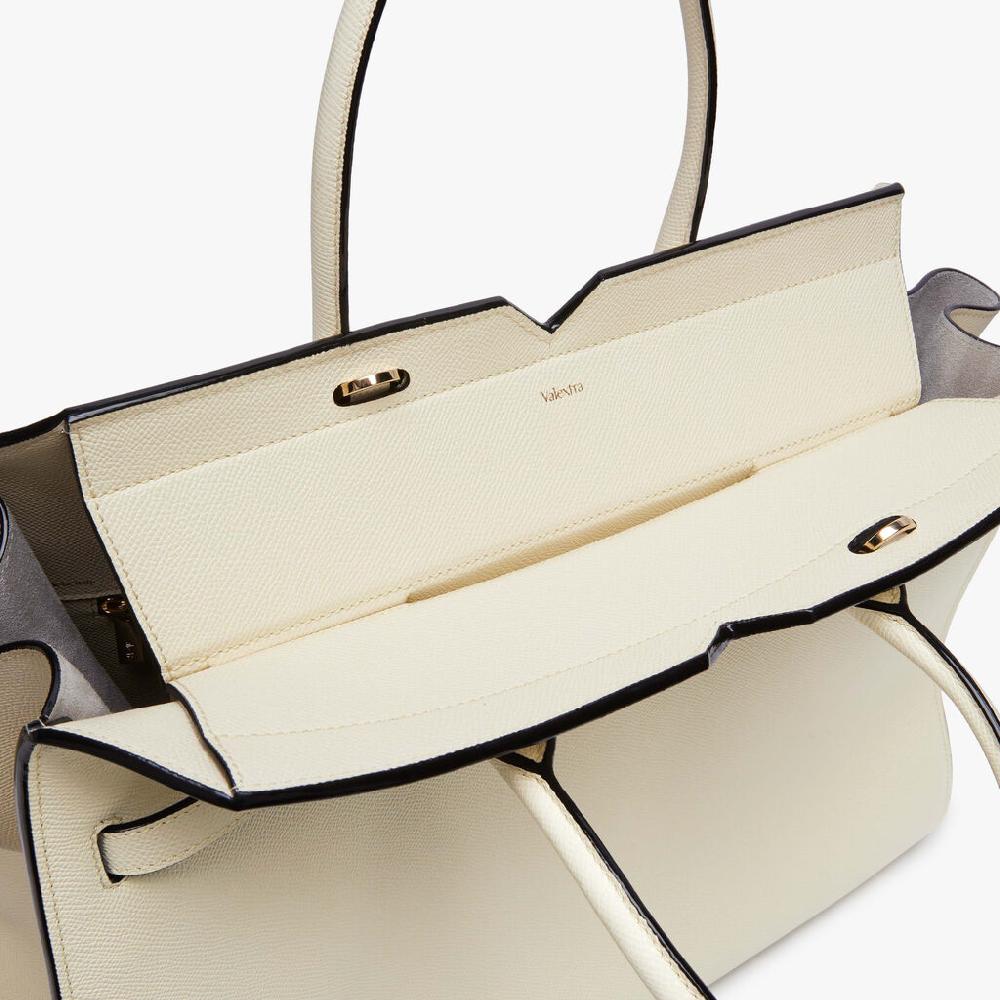 Valextra Borsa a due manici da Donna di Lusso rigida Bianca | Valextra Rilascio limitato