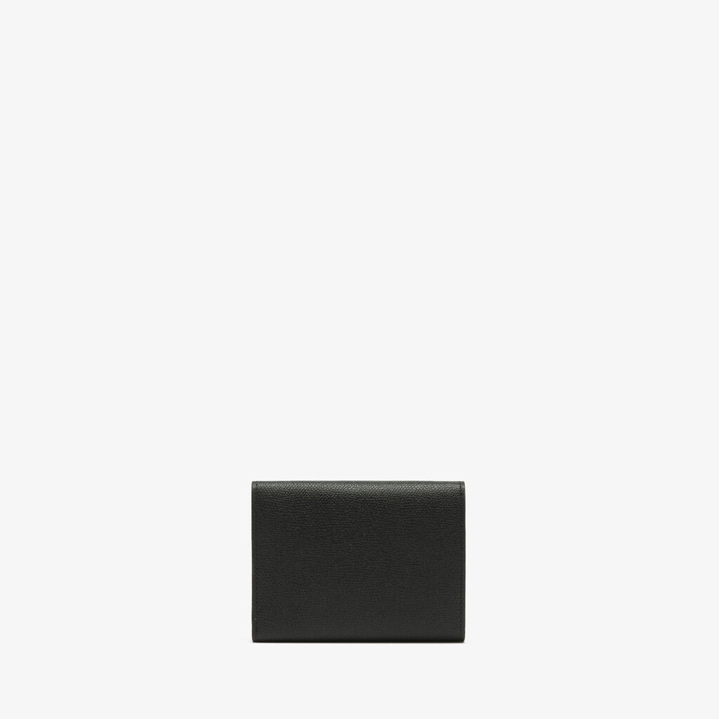 Valextra Portafoglio piccolo trifold in Pelle Nera | Valextra Iside Promozione temporanea