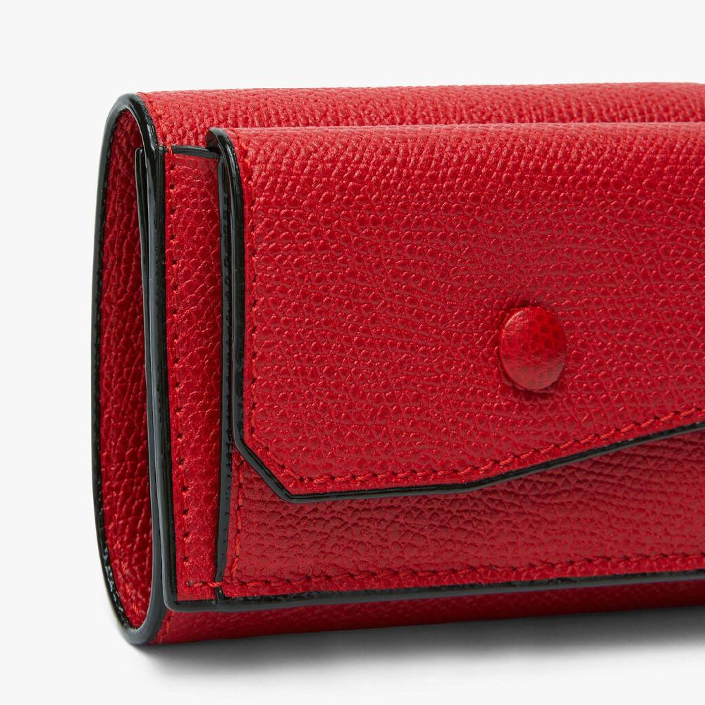 Valextra Portafoglio Bifold compatto in Pelle Rossa | Valextra Only for today