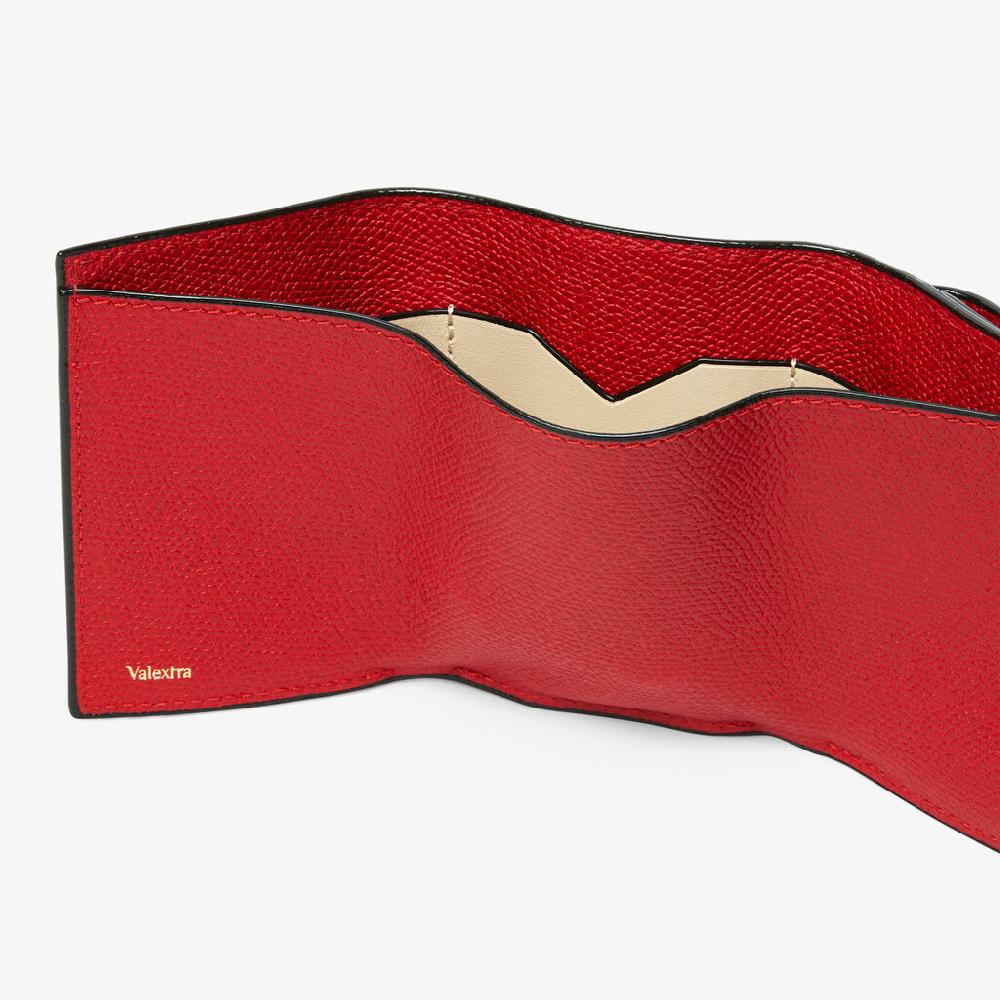 Valextra Portafoglio Bifold compatto in Pelle Rossa | Valextra Only for today