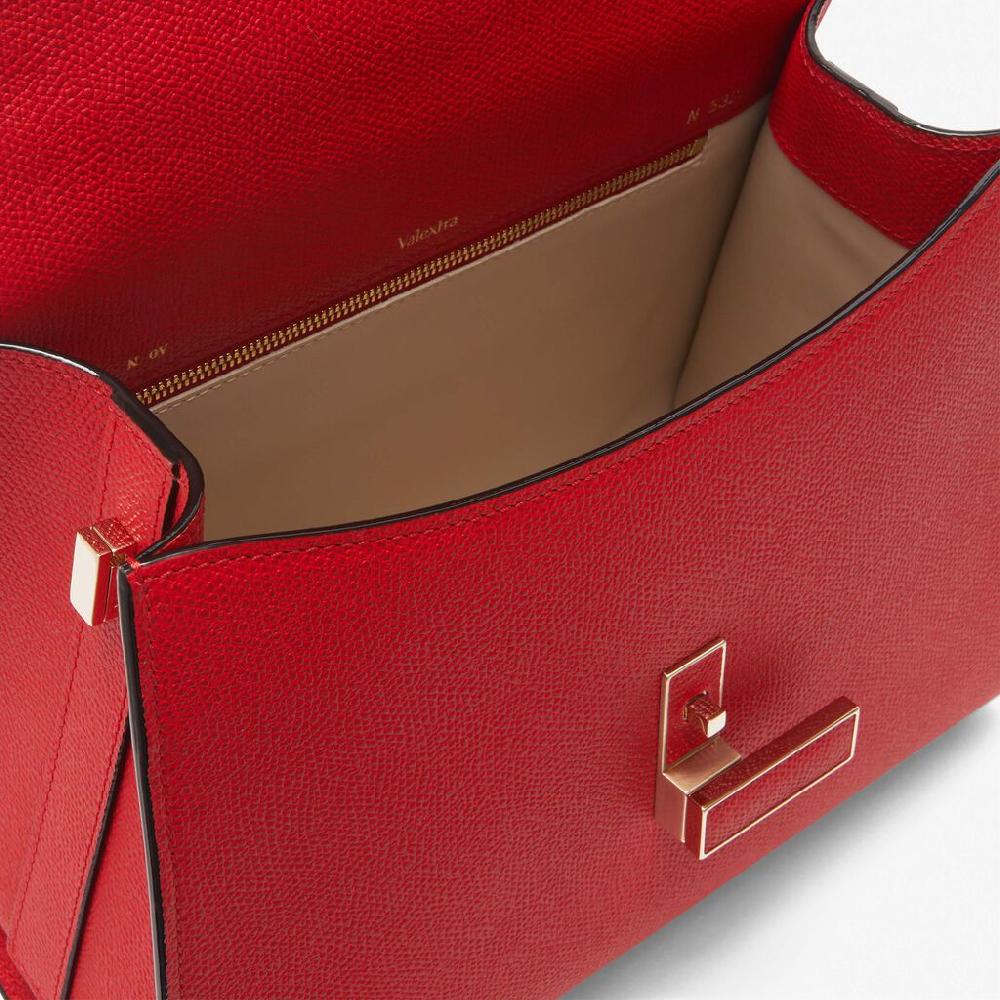 Valextra Borsa a mano Media da Donna in Pelle Rossa | Valextra Iside Offerta speciale della fabbrica