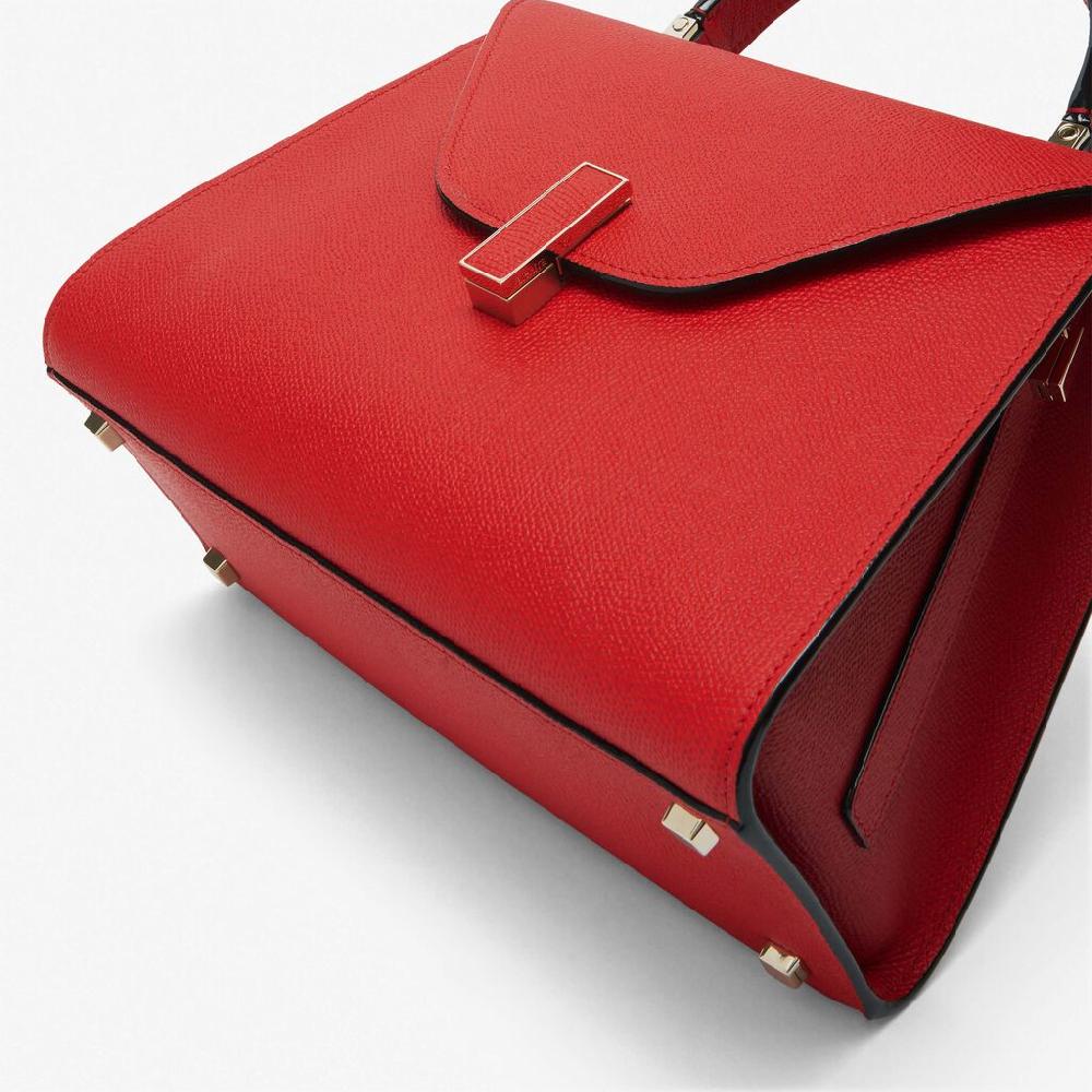 Valextra Borsa a mano Media da Donna in Pelle Rossa | Valextra Iside Offerta speciale della fabbrica