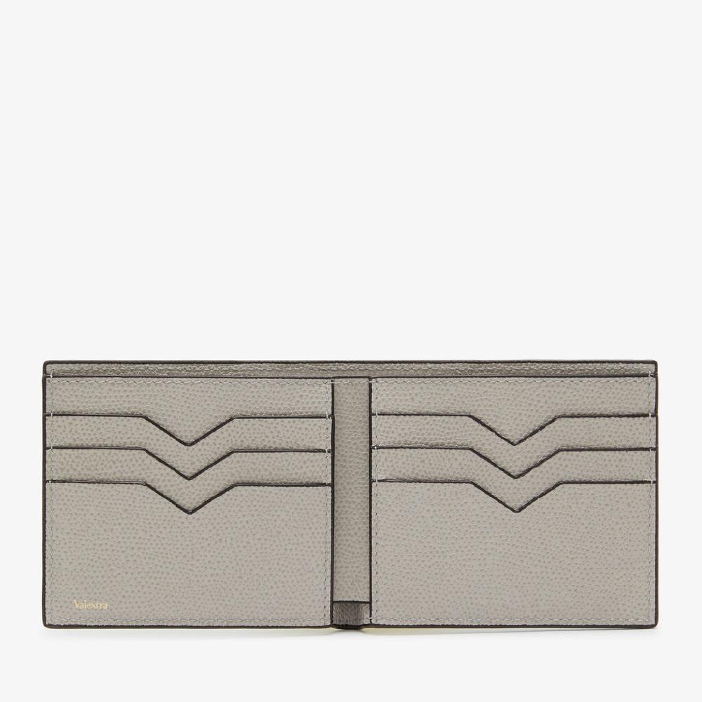 Valextra Portafoglio bifold piccolo in Pelle Grigio chiaro | Valextra Solo un giorno rimasto