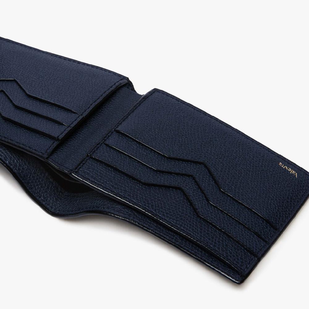 Valextra Portafoglio bifold piccolo in Pelle Blu | Valextra Esporta salva