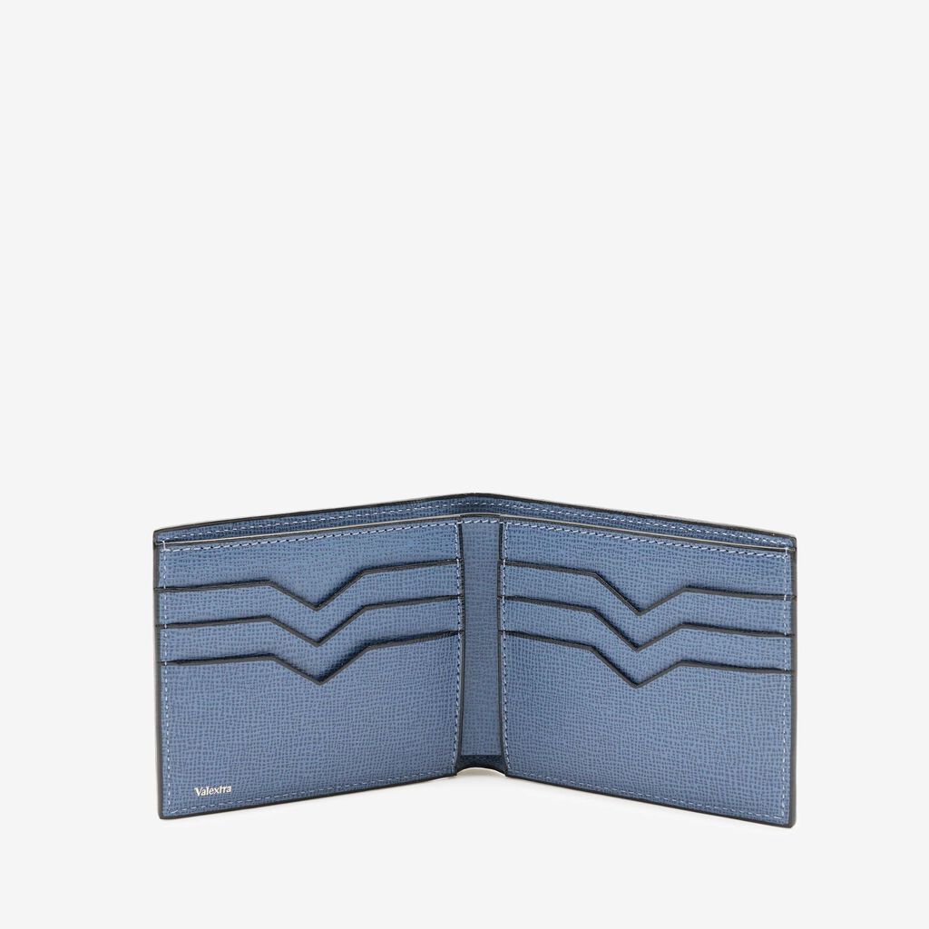 Valextra Portafoglio bifold piccolo in Pelle Blu Cobalto | Valextra Black Friday Prezzi