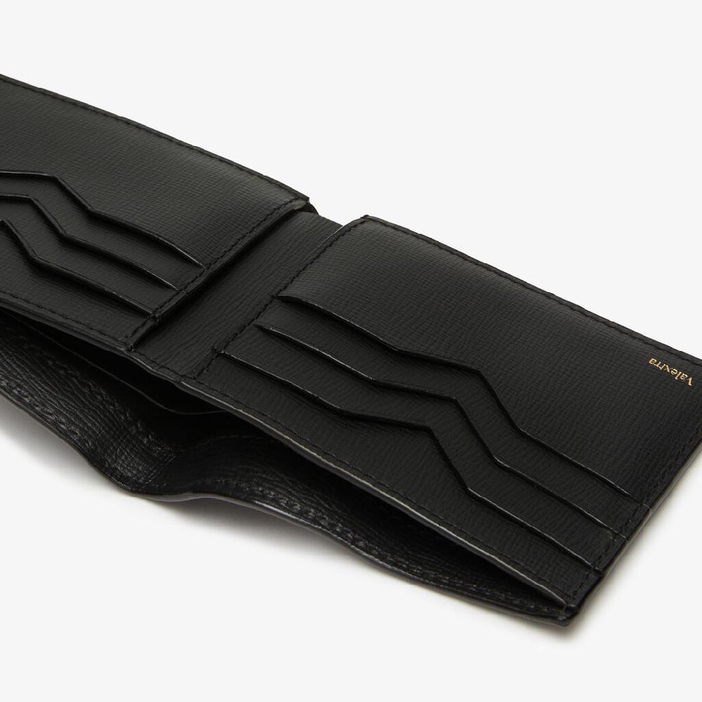 Valextra Portafoglio bifold piccolo in Pelle Nera | Valextra Duty-free