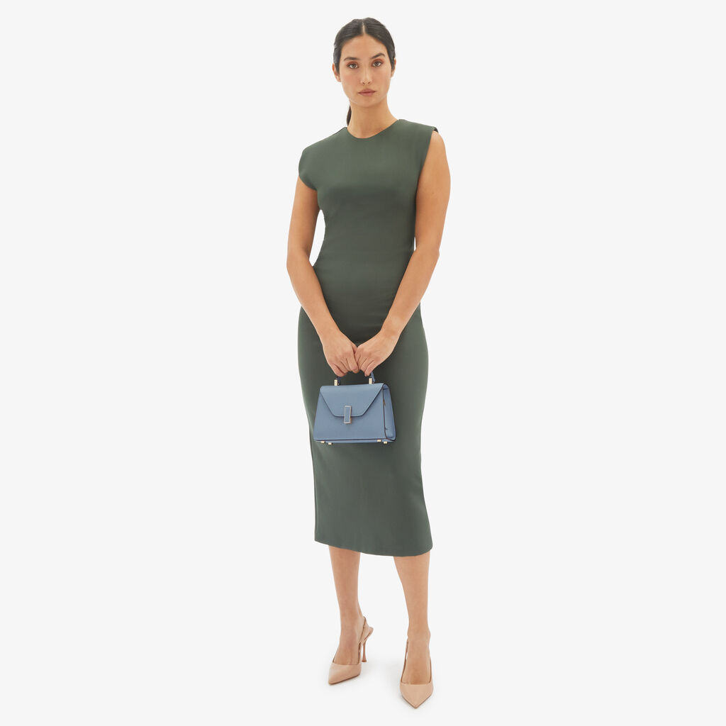 Valextra Borsa da Donna di Lusso in Pelle Azzurra rigida | Valextra Iside Sconti questo mese