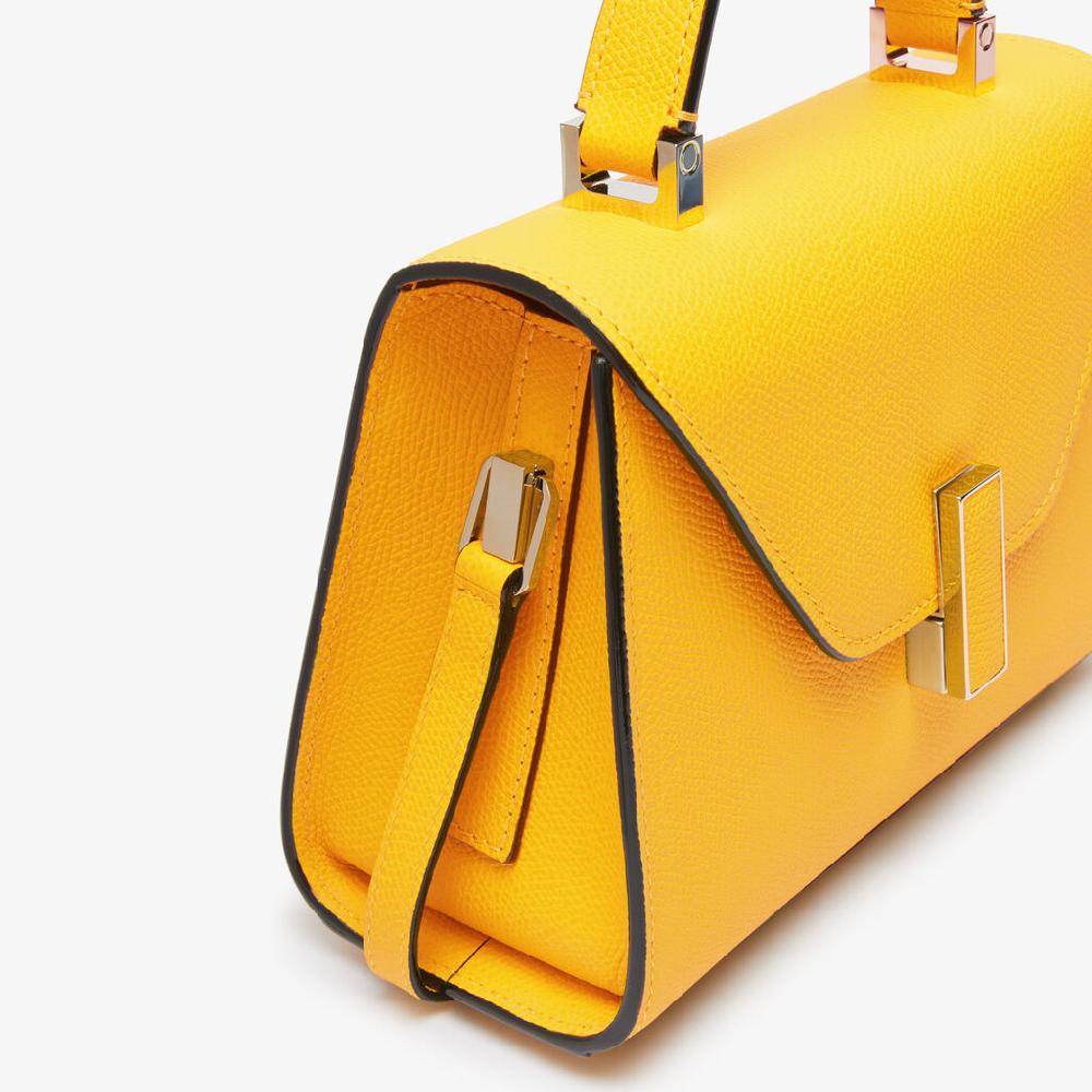Valextra Borsa a tracolla da Donna in Pelle Gialla | Valextra Iside 2025
