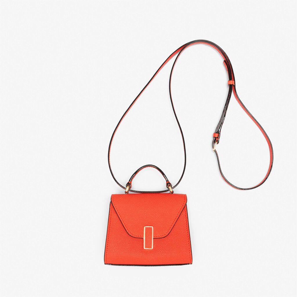 Valextra Borsa cintura piccola in Pelle Rosso Papavero | Valextra Iside Nuovo