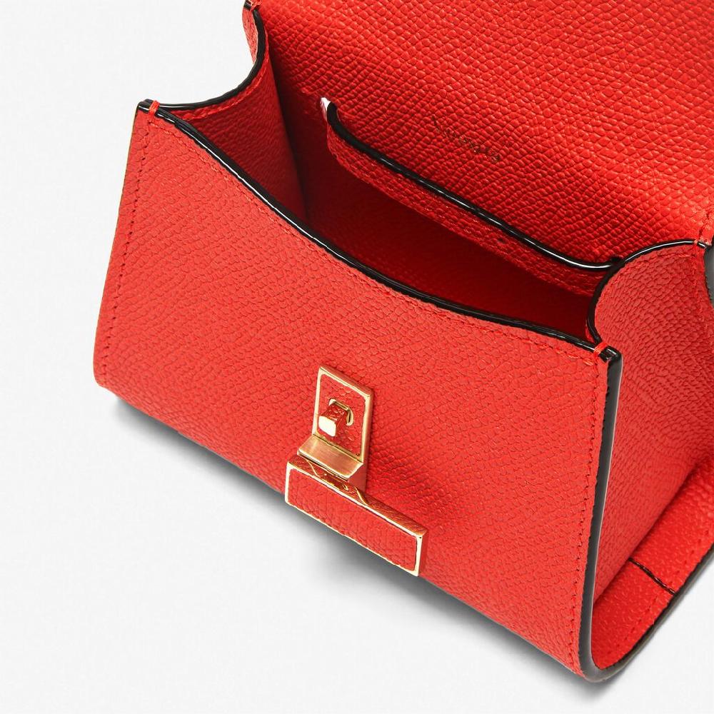 Valextra Borsa cintura piccola in Pelle Rosso Papavero | Valextra Iside Nuovo