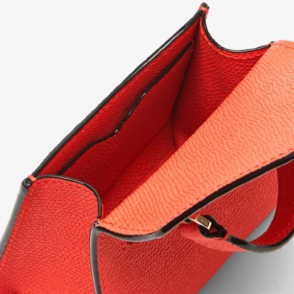 Valextra Borsa cintura piccola in Pelle Rosso Papavero | Valextra Iside Nuovo