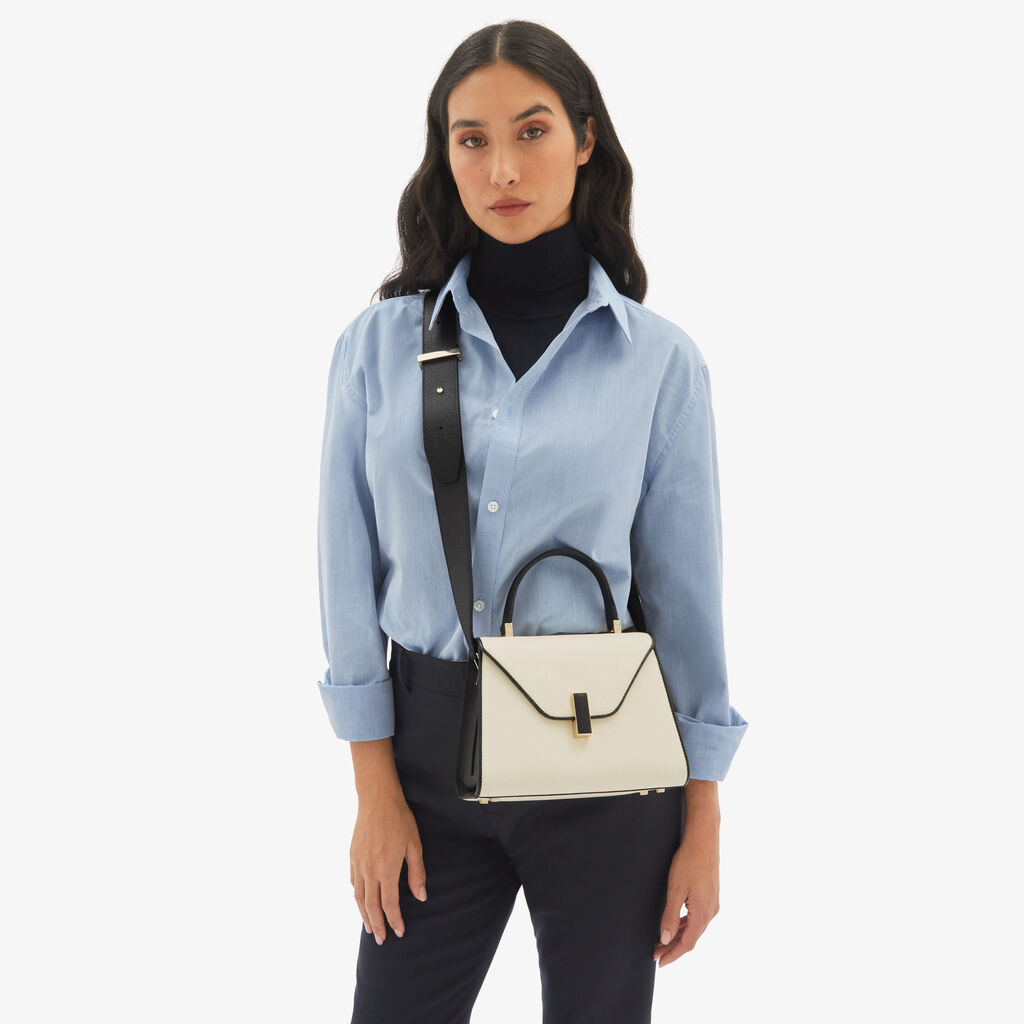 Valextra Borsetta a mano elegante in Pelle Bianca | Valextra Iside Vendita