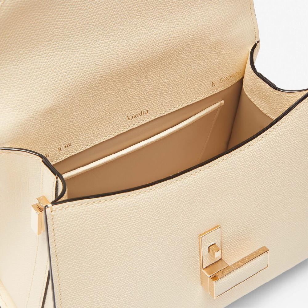 Valextra Borsa a mano Mini in Pelle Bianca con catena | Valextra Iside Promozione