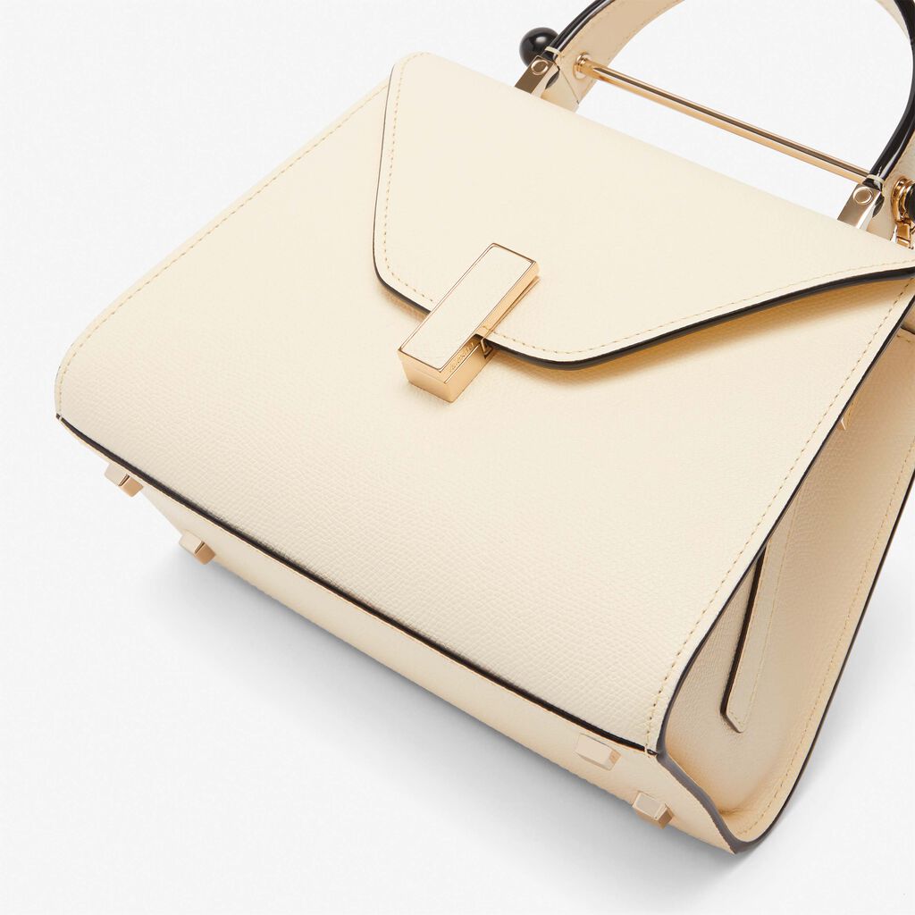 Valextra Borsa a mano Mini in Pelle Bianca con catena | Valextra Iside Promozione