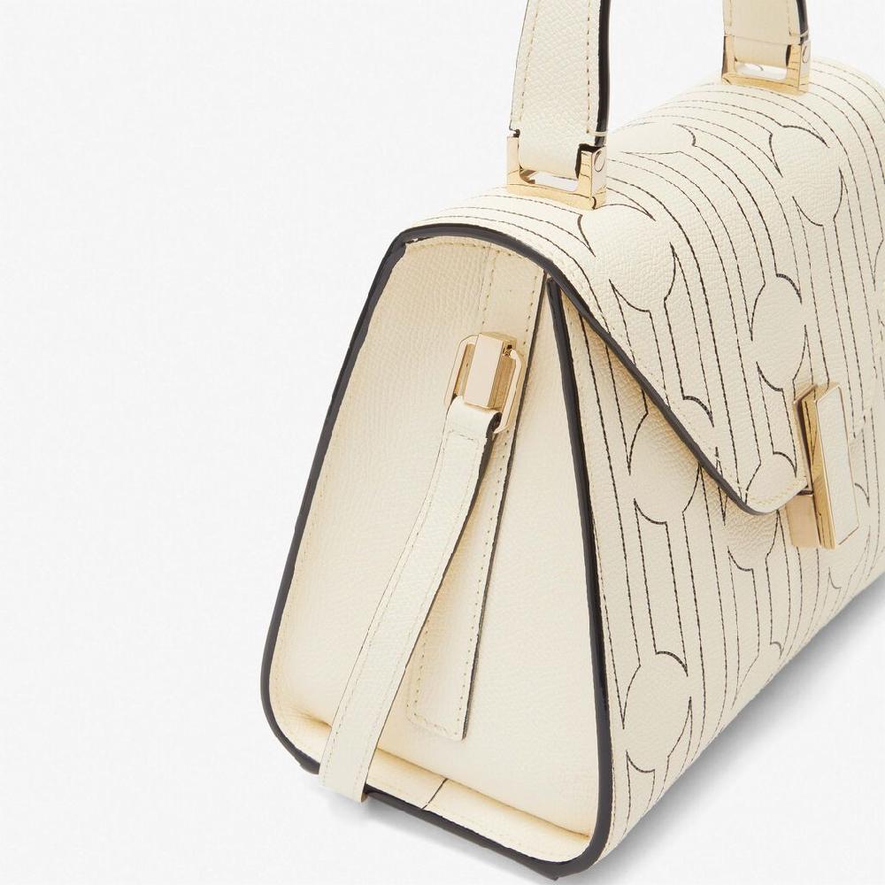 Valextra Borsa a mano Mini da Donna Bianca e Nera | Valextra Iside Spedizione Gratuita