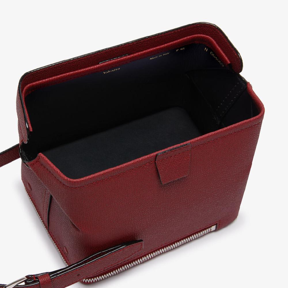 Valextra Borsa tracolla Donna di Lusso Pelle Bordeaux | Valextra Tric Trac Negozi Online