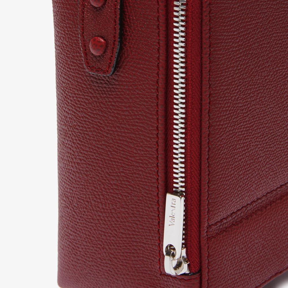 Valextra Borsa tracolla Donna di Lusso Pelle Bordeaux | Valextra Tric Trac Negozi Online