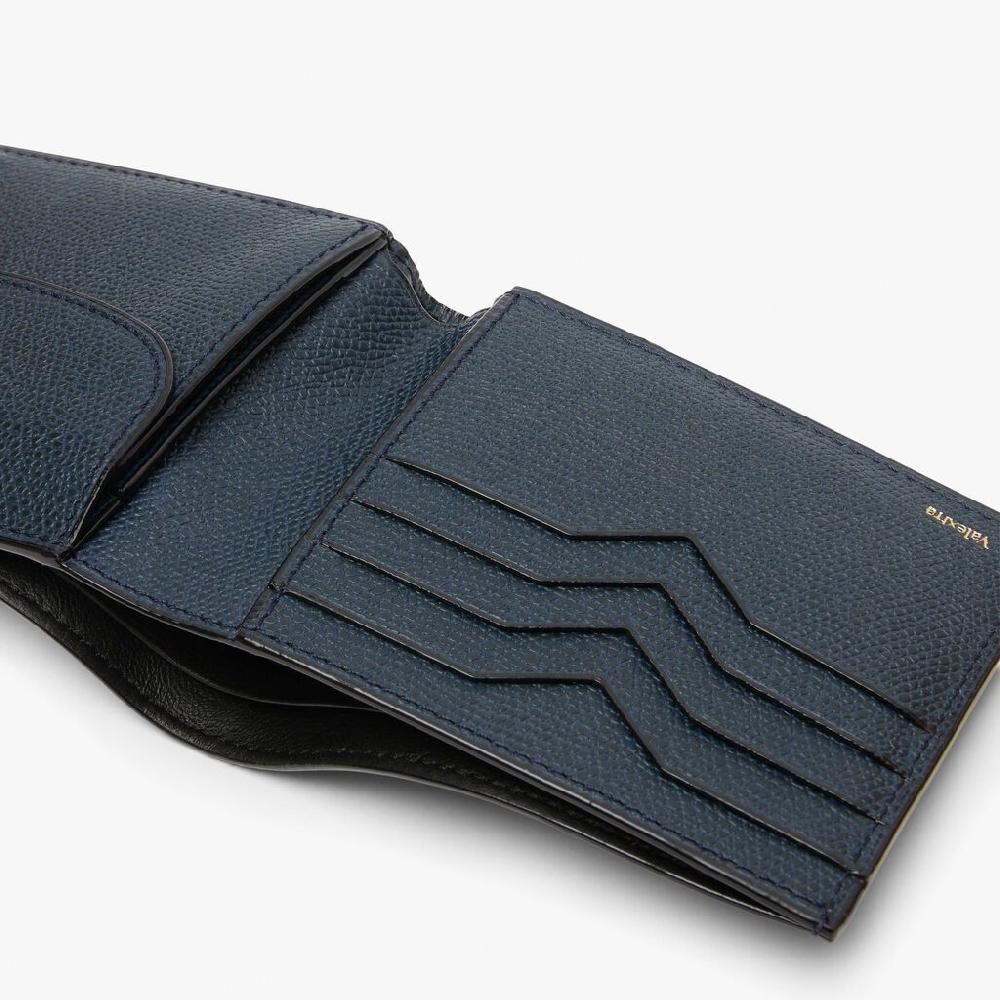 Valextra Portafoglio con portatessere in Pelle Blu | Valextra Acquista Ora