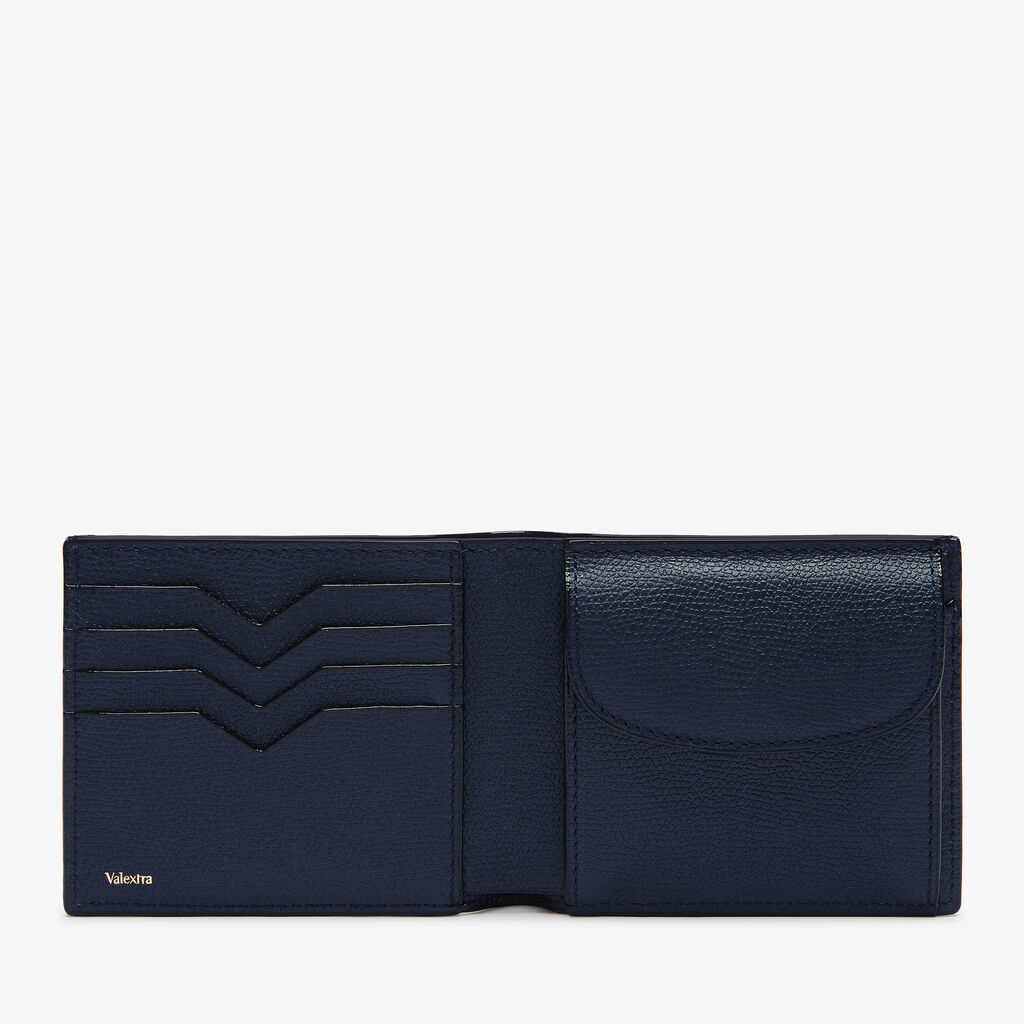Valextra Portafoglio con portatessere in Pelle Blu | Valextra Acquista Ora