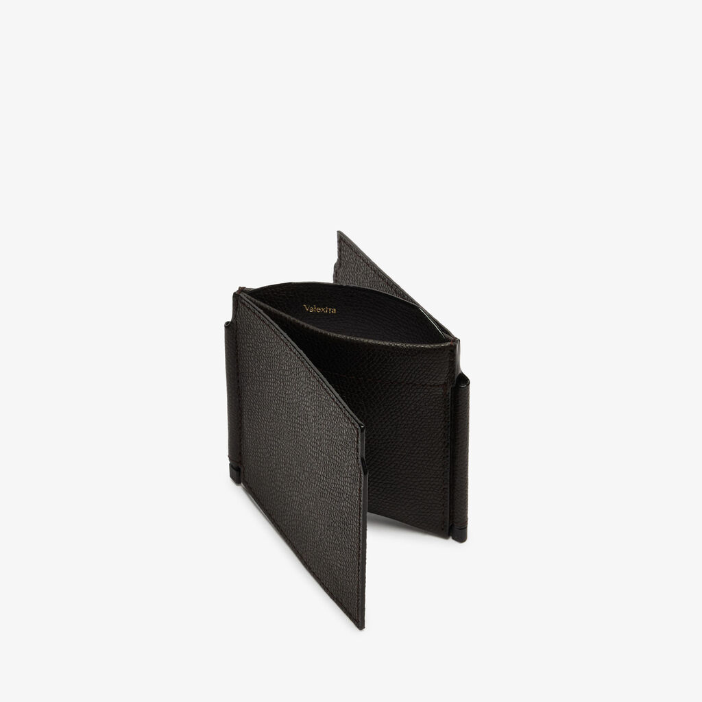 Valextra Portafoglio con fermasoldi trifold in Pelle Marrone | Valextra Fino Al -60%