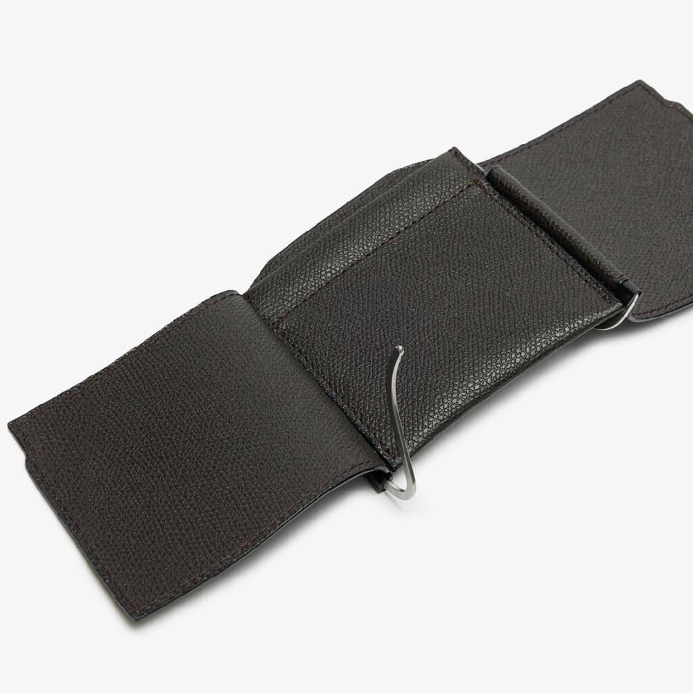 Valextra Portafoglio con fermasoldi trifold in Pelle Marrone | Valextra Fino Al -60%