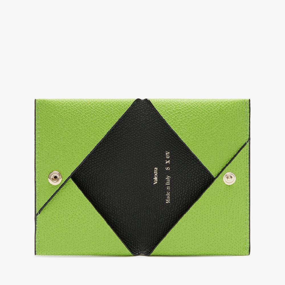 Valextra Porta carte piccolo da Donna di Lusso in Pelle Verde | Valextra Sottocosto