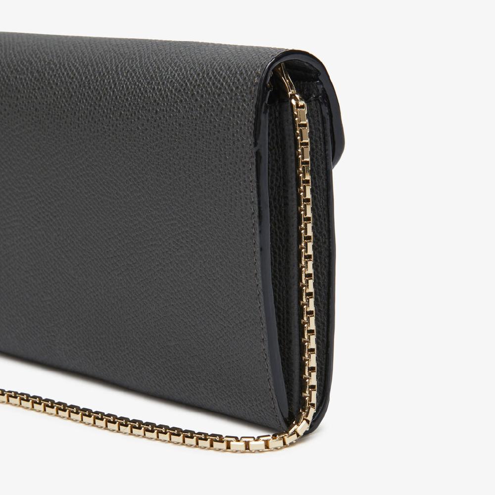 Valextra Portafoglio grande in Pelle Grigia con zip | Valextra Iside Presa