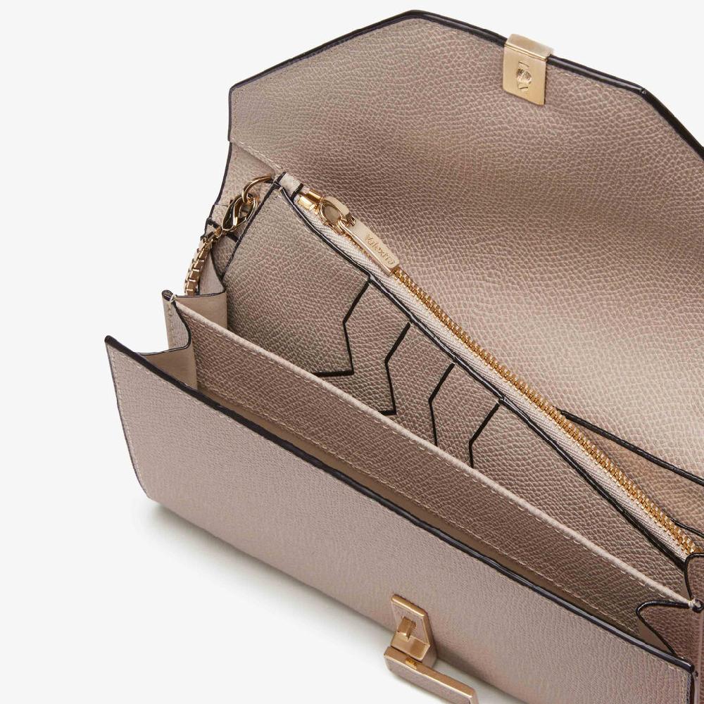 Valextra Portafoglio grande da Donna in Pelle Rosa Nude | Valextra Iside Sconto