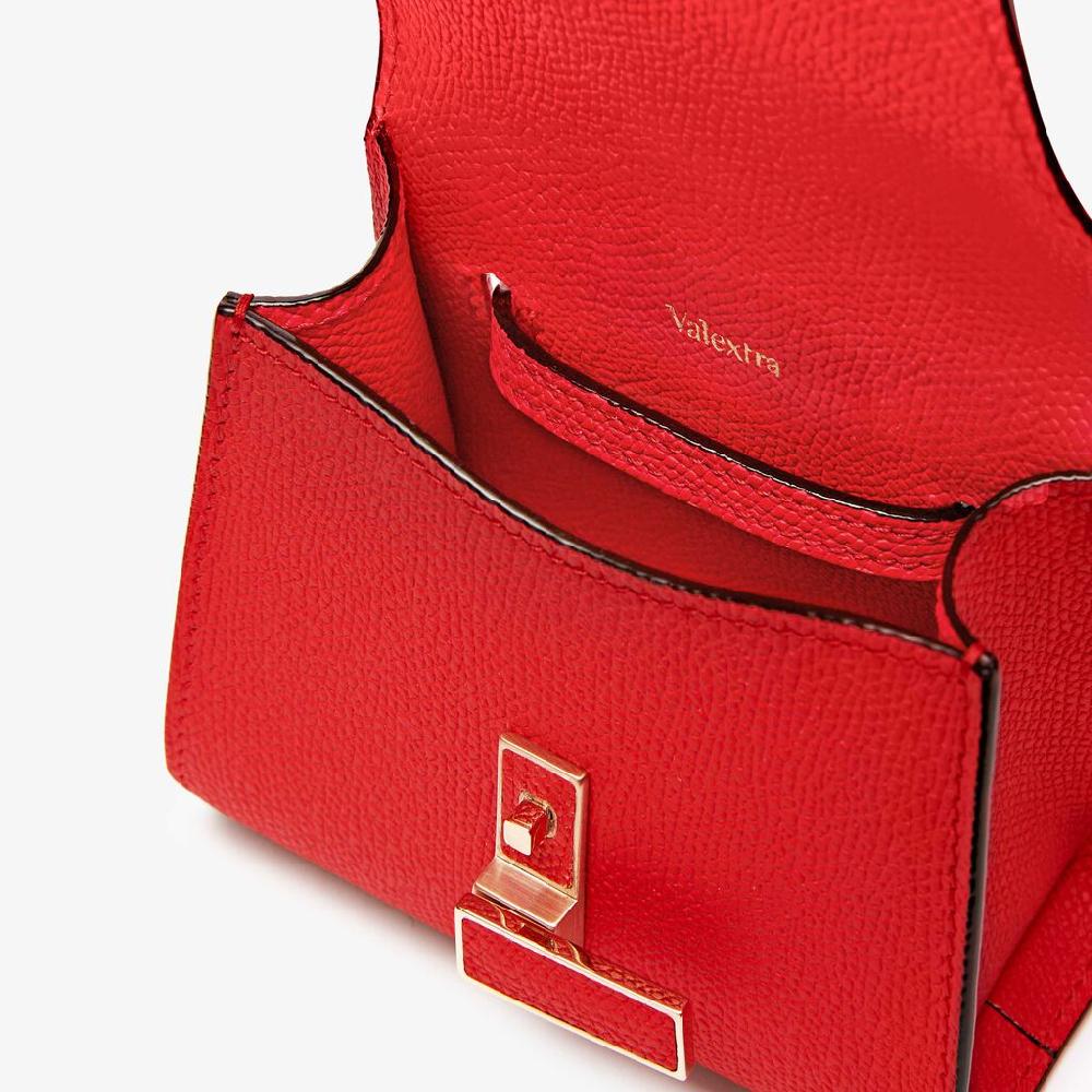 Valextra Borsa cintura da Donna in Pelle Rossa cremisi | Valextra Iside Economico