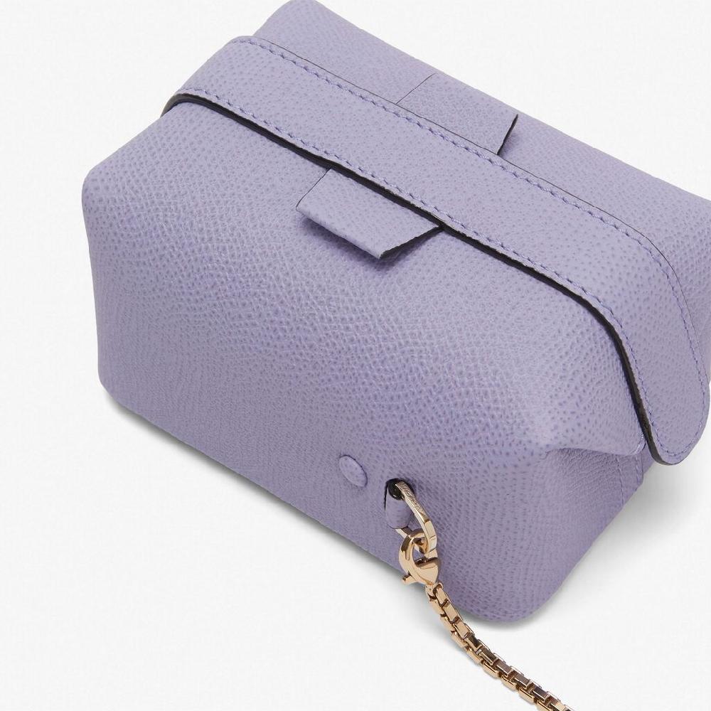 Valextra Borsa a tracolla Nano in Pelle Lilla | Valextra Tric Trac I Più Venduti