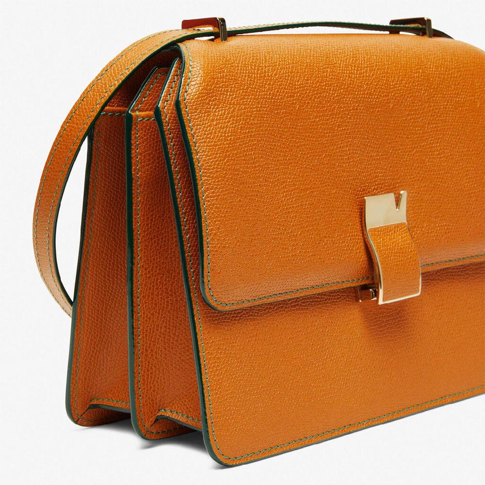 Valextra Borsa a tracolla con scomparti in Pelle Marrone | Valextra NoLo Vendite Flash