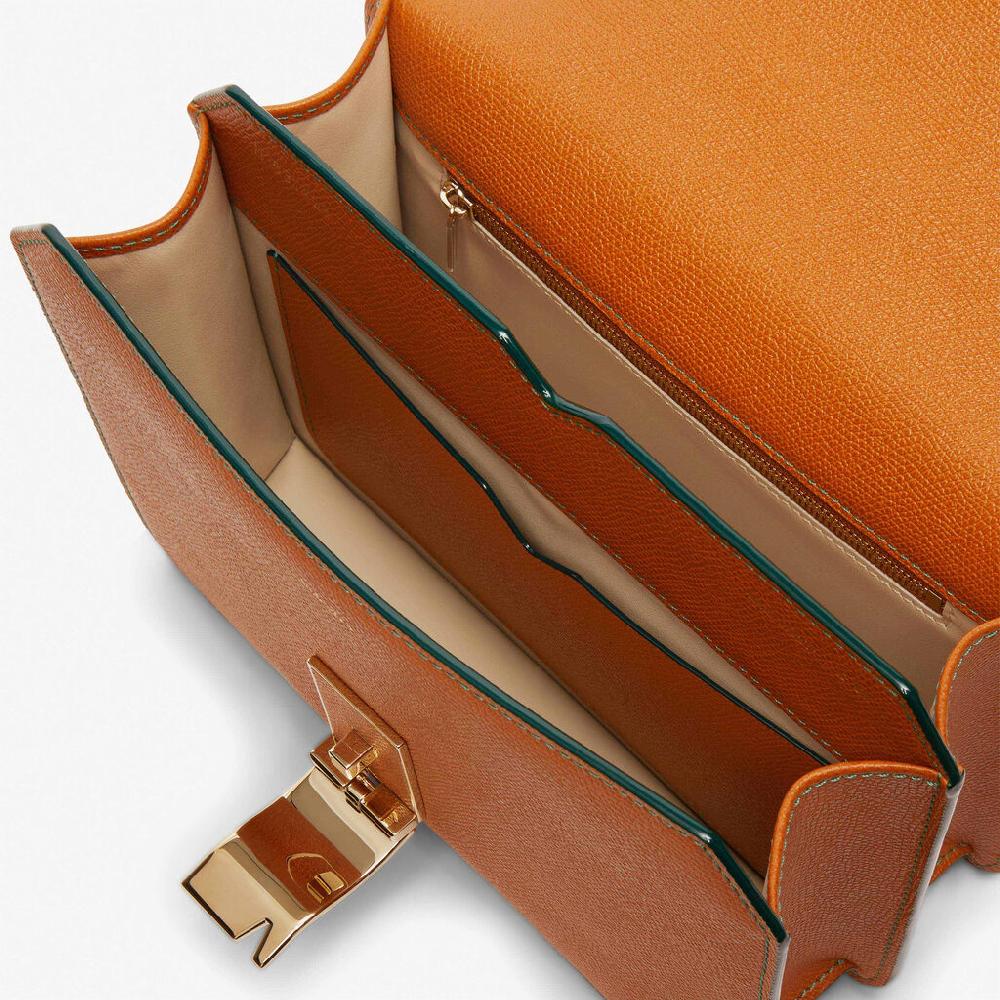 Valextra Borsa a tracolla con scomparti in Pelle Marrone | Valextra NoLo Vendite Flash
