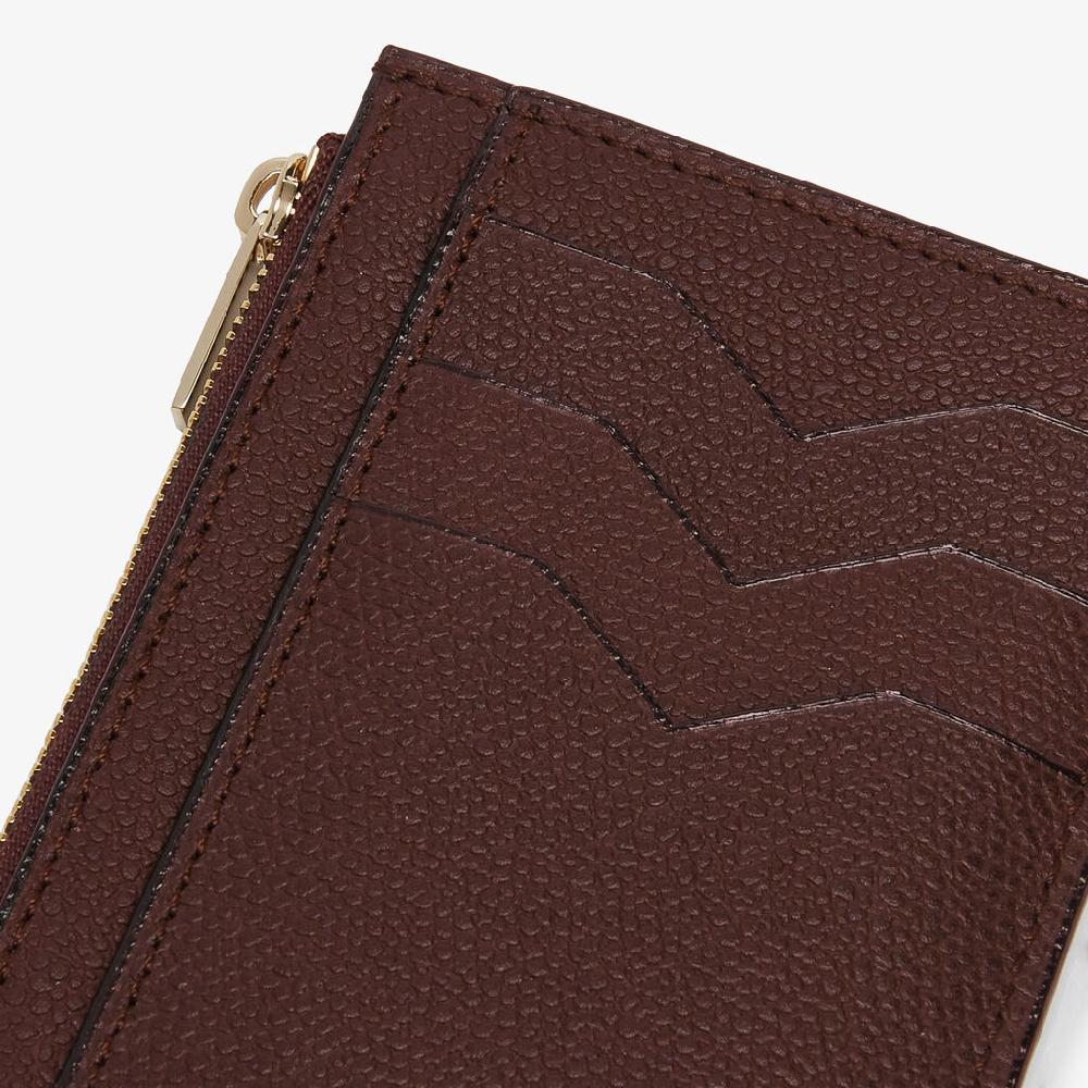 Valextra Portamonete da Uomo di Lusso in Pelle Marrone | Valextra Moda