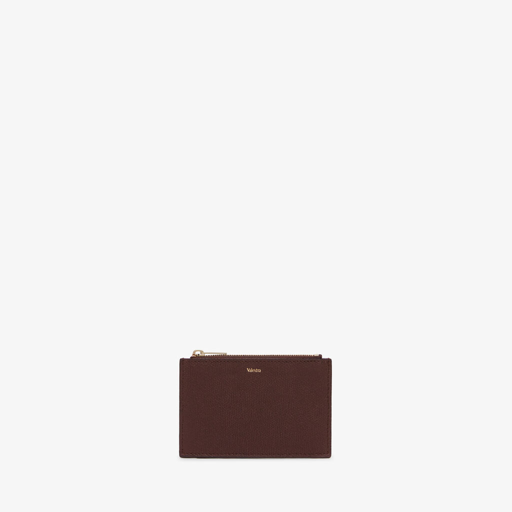 Valextra Portamonete da Uomo di Lusso in Pelle Marrone | Valextra Moda