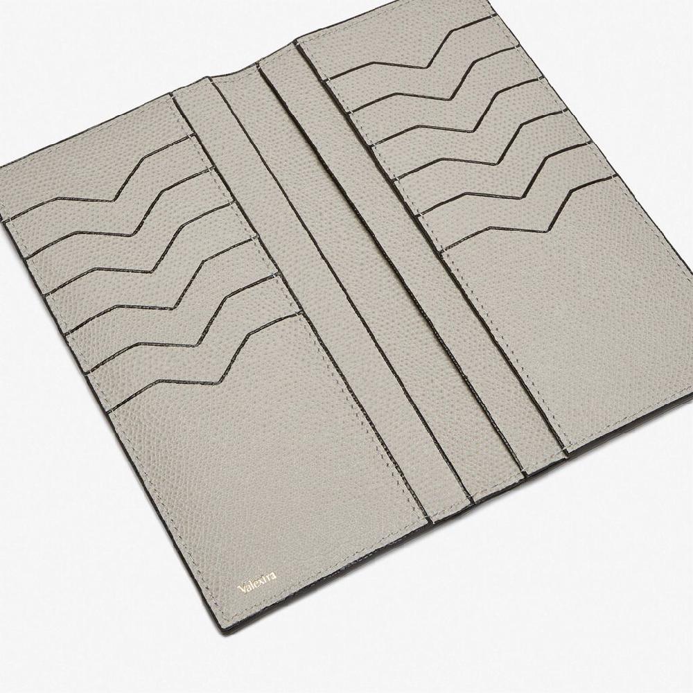 Valextra Portafoglio bifold verticale in Pelle Grigio chiaro | Valextra Sconto di tempo limitato