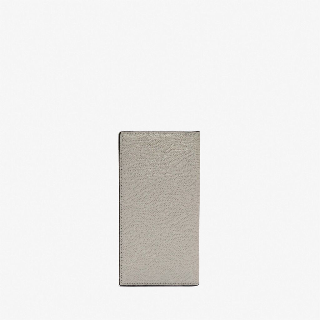 Valextra Portafoglio bifold verticale in Pelle Grigio chiaro | Valextra Sconto di tempo limitato