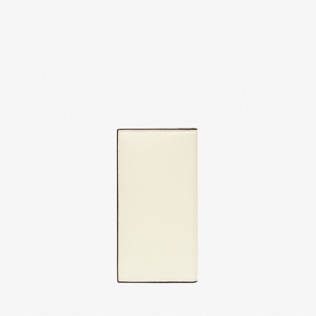 Valextra Portafoglio verticale bifold in Pelle Bianca | Valextra Offerta speciale