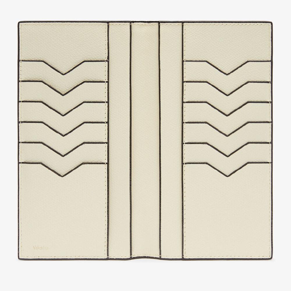 Valextra Portafoglio verticale bifold in Pelle Bianca | Valextra Offerta speciale
