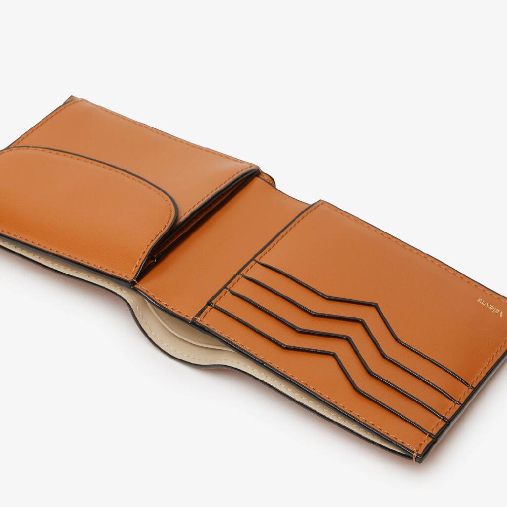 Valextra Portafoglio bifold da Uomo in Pelle Marrone Avana | Valextra Grande vendita