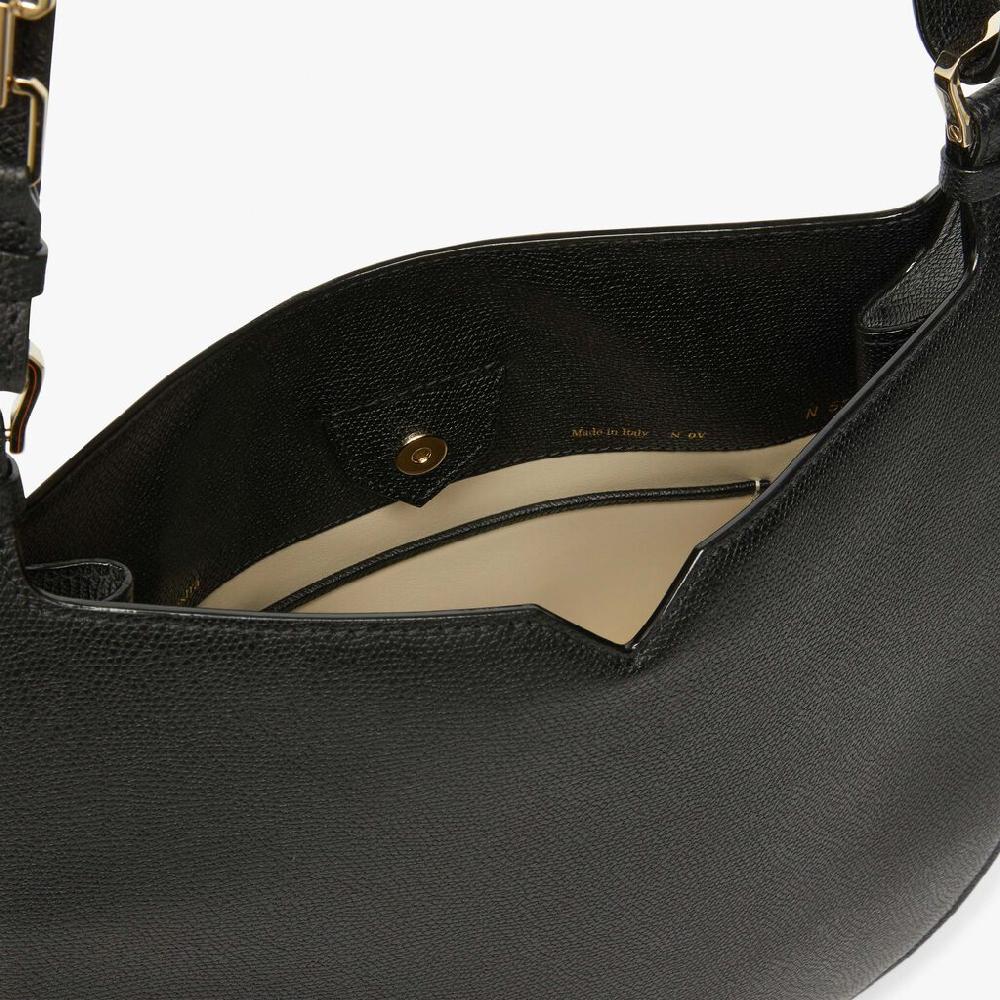 Valextra Borsa a spalla Media in Pelle Nera | Valextra Hobo Fornitura limitata