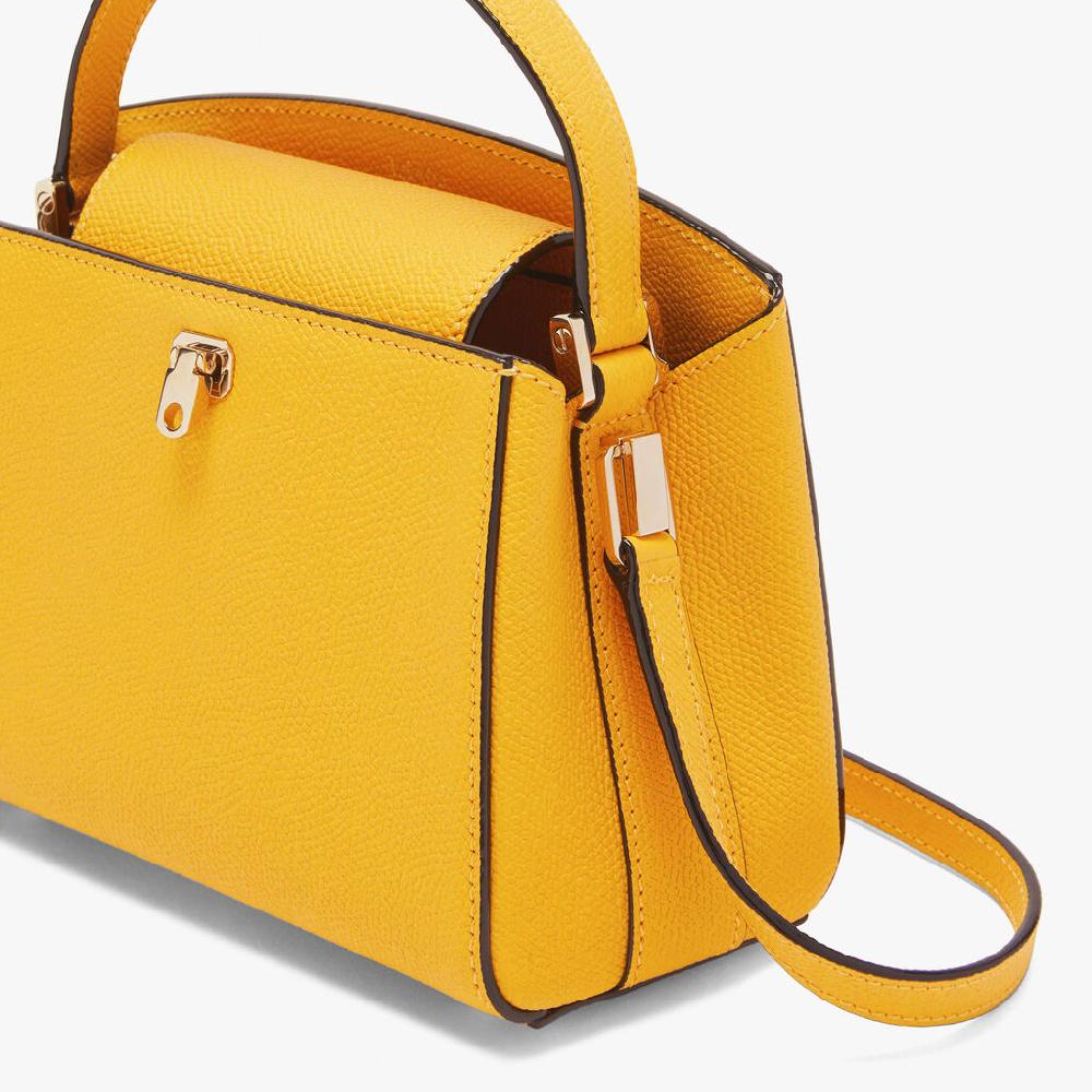 Valextra Borsa a tracolla da Donna in Pelle Gialla | Valextra Brera Black Friday