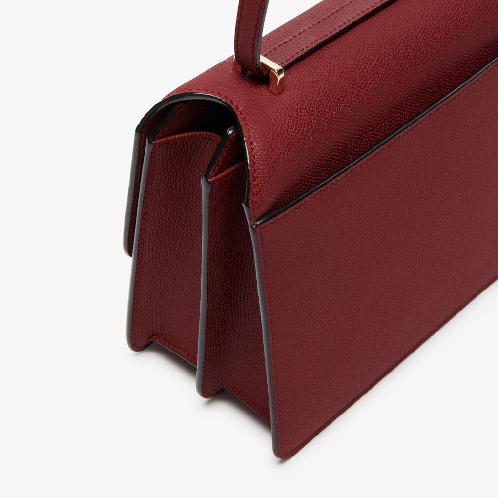 Valextra Borsa a tracolla da Donna di Lusso in Pelle Bordeaux | Valextra Offerta natalizia
